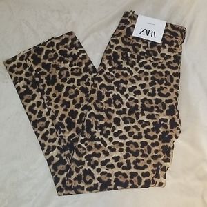 🆕️ Cheetah Print Zara Chinos